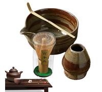 Matcha Whisk Set - Ceremonial Matcha Making Set - Matcha Making Kit For Adults, Matcha Bowl With Spout, Matcha Whisk, Scoop And Whisk Holder