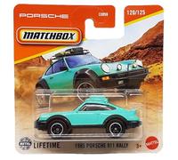 Matchbox, 1985 Porsche 911 Rally, MBX Adventure 120/125, JBT00, carte courte, turquoise, Superfast Lesney, Mattel 2025-1:64