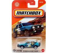 Matchbox '90 Volkswagen Golf Country [Bleu] 22/125, échelle 1/64, véhicule moulé sous pression