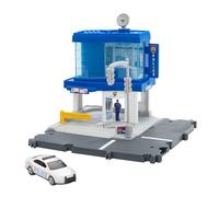 Matchbox Action Drivers Poste de police de la circulation Coffret avec voiture de police Ford Police Interceptor à l’échelle 1/64, , figurine animée, HRY44