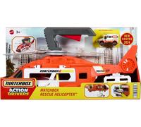 Matchbox Action Drivers Rescue Helicopter Transforming Playset Ambulance HXM74