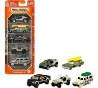 Matchbox coffret 5 véhicules, jouet pour enfant de petites voitures miniatures (Modèle aléatoire), C1817