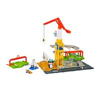 Matchbox Coffret Chantier De Construction Action Drivers Sonore Et Lumineux, avec Grue 51 Cm Et Accessoires Inclus, 1 Engin De Chantier Matchbox, Jouet Enfant, A Partir De 3 Ans, HPD63