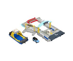 Matchbox Coffret Port de Ferry avec Ferry à Roues détachable, éléments à activer manuellement ou à l’Aide de la Voiture Land Rover Incluse, Jouet Enfant, Dès 3 Ans, HMH29