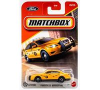 Matchbox Ford Police Interceptor [Taxi jaune] 29/125, échelle 1:64 véhicule jouet moulé sous pression