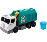 Matchbox Grand Camion de Recyclage (38 cm) avec Poubelle et Centre de Tri Jouet Enfant, Dès 3 Ans, HHR64