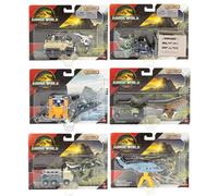 Matchbox JGL74-956A Lot complet de 6 véhicules de capture et dinosaures Jurassic World Rebirth à partir de 3 ans