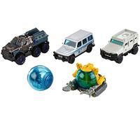 Matchbox Jurassic World Coffret 5 véhicules, Jouet pour Enfant de Petites Voitures Miniatures, modèle aléatoire, FMX40