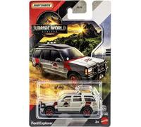 Matchbox Jurassic World Rebirth Ford Explorer [Tan & Red] Échelle 1:64 Véhicule jouet moulé sous pression