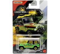 Matchbox Jurassic World Rebirth Jeep Wrangler (#18) [Vert] Échelle 1:64 Véhicule jouet moulé sous pression
