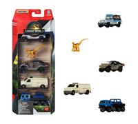 Mattel Matchbox Coffret Jurassic World 5 véhicules et dinosaure JGL60 Dès 3 ans