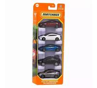 Matchbox Lot de 5 voitures Tesla 20e anniversaire 1:64 (S, 3, X, Y, Roadster 2020)