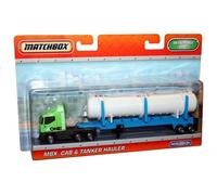Matchbox mbx cab & tanker hauler - camion citerne vert et bleu - mattel Bleu G