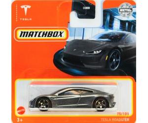 Matchbox Metal Tesla Roadster 2022 Gris 75/100 HFR50 (carte courte) Voiture miniature Échelle 1:64 Adultes et plus Unisex 4 x 7 x 4 cm Métal Pas de piles nécessaires
