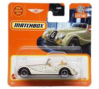 Matchbox Morgan Plus Four MBX Showroom 66/100, HVN30, Carte courte, Doré/Argent métallisé, Superfast Lesney, Mattel 2024-1:64