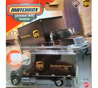 Matchbox Plates-formes de travail UPS International DuraStar Camion fourgon | Véhicule moulé sous pression, UPS Worldwide Services, série 07/16, collection Mattel, à partir de 3 ans