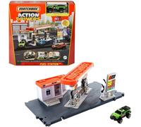 Matchbox Playset Station De Service Avec Véhicule Et Pompes À Essence