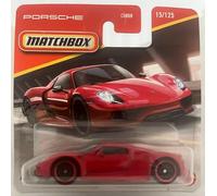 Matchbox Porsche 918 Spyder (rouge) 15/125, échelle 1:64, jouet de voiture moulée sous pression, 2025