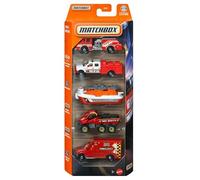 Matchbox Rescue Lot de 5 [Pierce Fire Engine, F-550 Super Duty, Bay Brigade, Trail Tracker, Ford E-350 2009] Véhicules jouets moulés sous pression à l'échelle 1:64