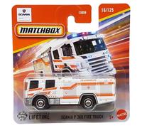 Matchbox Scania P 360 Fire Truck MBX Rescue 16/125 JBT09 Carte courte Pompiers Superfast Lesney Mattel 2025-1:64
