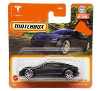 Matchbox - Tesla Roadster - MBX Road Trip 48/100 - HVP07 - Carte courte - Noir mat - Superfast Lesney - Mattel 2024-1:64