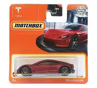 Matchbox - Tesla Roadster - Rouge foncé - MBX 4/100 - GXM41 - Short Card - Superfast - Lesney - Mattel 2021