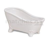 matches21 Baignoire Bol Porte-Savon Céramique Blanche Décoration Décoration Bain 1 Pièce 16x7x9 cm