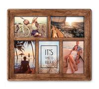 Matches21 Cadre photo en bois pour 5 photos 10 x 15 cm Marron