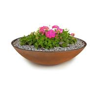 matches21 HOME & HOBBY Bac à plantes résistant aux intempéries pour l'extérieur de 35 cm - Aspect rouille comme bac à fleurs - Bac décoratif