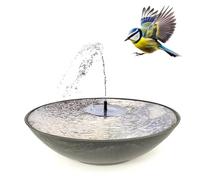 matches21 HOME & HOBBY Ensemble de fontaine solaire extérieure - Grande vasque de 45 cm en noir pour jardin
