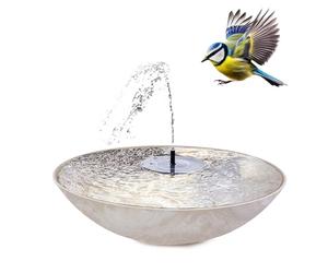 matches21 HOME & HOBBY Fontaine solaire d'extérieur avec bac de 45 cm, couleur sable, comme fontaine de jardin ou fontaine