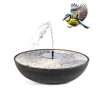 matches21 HOME & HOBBY Fontaine solaire pour extérieur, 45 cm, noire, avec coque noire