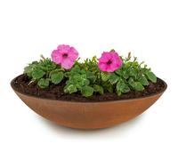 matches21 HOME & HOBBY Grand pot de fleurs pour l'extérieur de 45 cm - Aspect rouille comme bac à fleurs résistant aux intempéries - Coupe décorative