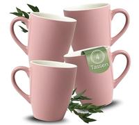 matches21 HOME & HOBBY Lot de 4 tasses à café en céramique 340 ml - Tasses à thé pour 4 personnes, tasses à café, passent au lave-vaisselle