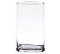 matches21 HOME & HOBBY matches21 Vase cylindrique en Verre, Vase décoratif Transparent, Verre décoratif, Verre à Bougie, Vase à Fleurs, 1 pièce, diamètre 9 x 15 cm