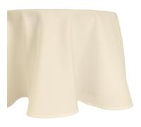 matches21 HOME & HOBBY Nappe ovale 160 x 220 cm pour cuisine et table à manger, blanc crème, lavable, effet lotus