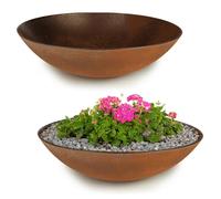 matches21 HOME & HOBBY Pots de fleurs résistants aux intempéries 2 PIÈCES pour l'extérieur de 35 cm - aspect rouille en tant que pots de fleurs - pots décoratifs