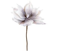 Matches21 Magnifique magnolia artificiel en mousse - Fleurs artificielles en gris et blanc - Jolies plantes de mariage décoratives comme de vraies plantes Ø 12 x 65 cm