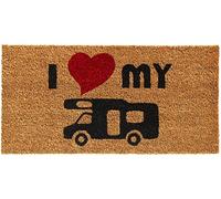 Matches21 Paillasson en coco avec inscription « I Love My Wohnmobil & Cœur rouge » 25 x 50 cm