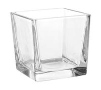 matches21 Pot de fleurs carré en verre transparent 8 x 8 x 8 cm