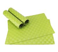 matches21 Set de table Set Modern Lot de 4 sets tressé en plastique 45 x 30 cm/lavables/disponible dans de nombreuses couleurs vert clair