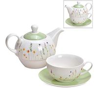 Matches21 Tea for One Tea Coffret cadeau avec théière, tasse et assiette dans une boîte cadeau