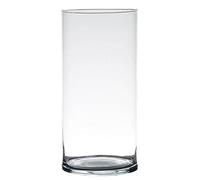 matches21 Vase cylindrique en Verre Vase en Verre Clair décoratif Bougie en Verre Vase à Fleurs en Verre 1 pcs - Ø 12x25 cm