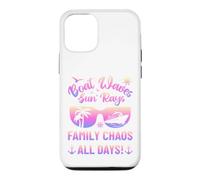 Matching Family Boat Waves Sun Rays Family Chaos All Days Coque pour iPhone 12/12 Pro