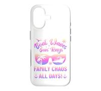 Matching Family Boat Waves Sun Rays Family Chaos All Days Coque pour iPhone 17