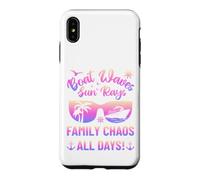 Matching Family Boat Waves Sun Rays Family Chaos All Days Coque pour iPhone XS Max