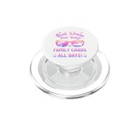 Matching Family Boat Waves Sun Rays Family Chaos All Days PopSockets PopGrip pour MagSafe