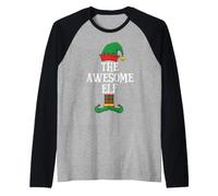 Matching Family Group Funny I'm The Awesome Elf Christmas Manche Raglan