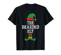 Matching Family Group Funny I'm The Bearded Elf Christmas T-Shirt