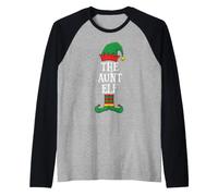 Matching Family Group Funny Xmas I'm The Aunt Elf Christmas Manche Raglan